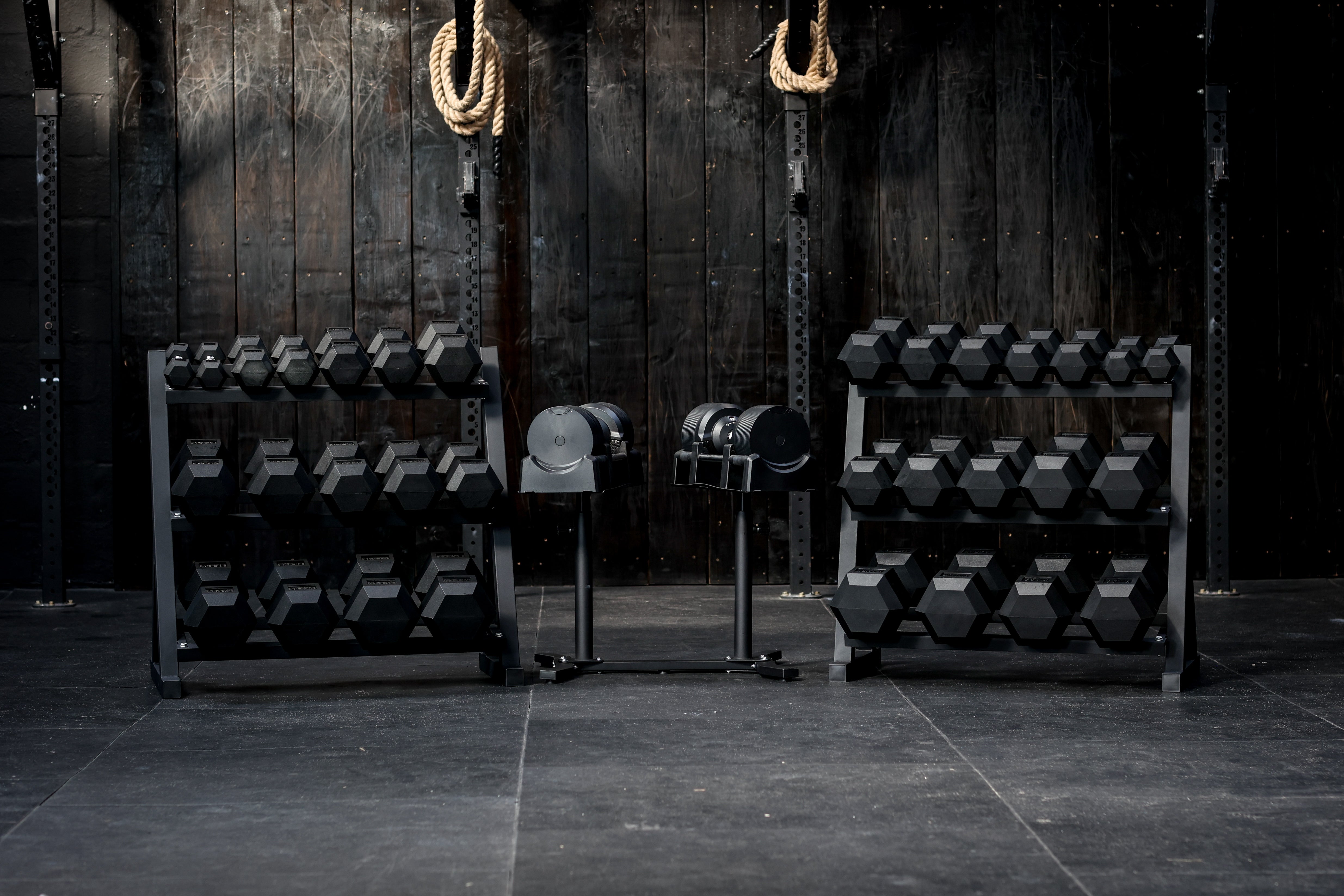 Mancuernas ajustables Stealth Equipment Black Edition de 41,5 kg (par)