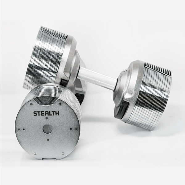 Premium Stealth Adjustable Dumbbells 41.5 kg - Chrome Edition (Pair) 